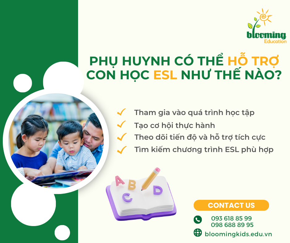 PHỤ HUYNH CÓ THỂ HỖ TRỢ CON HỌC ESL NHƯ THẾ NÀO?